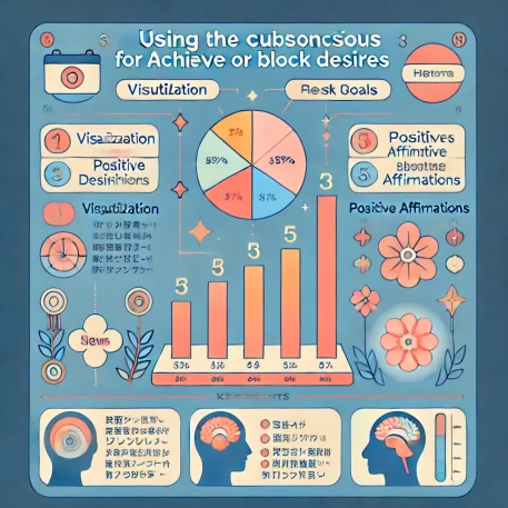このインフォグラフィックは、潜在意識の活用で願いを叶える方法を示します。