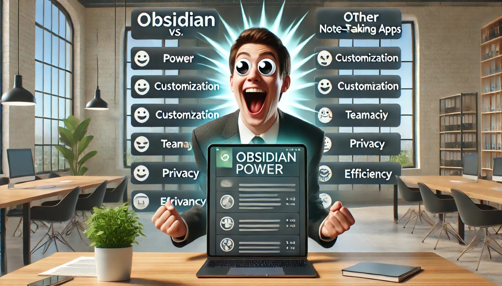 この記事「Obsidian vs. 他のノートアプリ：6つの違いと選び方」の内容を補完する画像です。