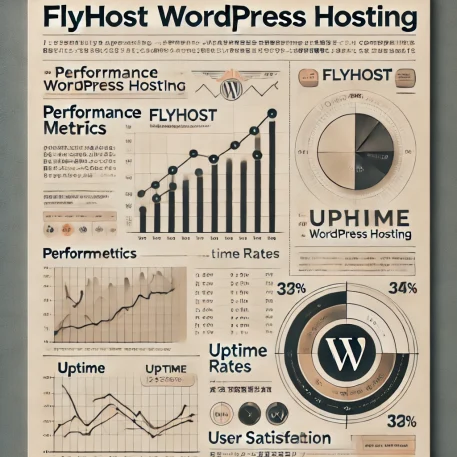 このインフォグラフィックは、FlyHostのWordPressホスティングの性能、稼働時間、顧客満足度を比較し、視覚的にわかりやすく示しています。SEOに基づき、簡潔な内容でユーザーに役立ちます。