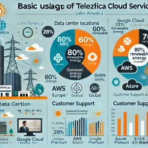 このインフォグラフィックは、Telefonicaクラウドサービスの主要な利点を簡潔に視覚化したものです。