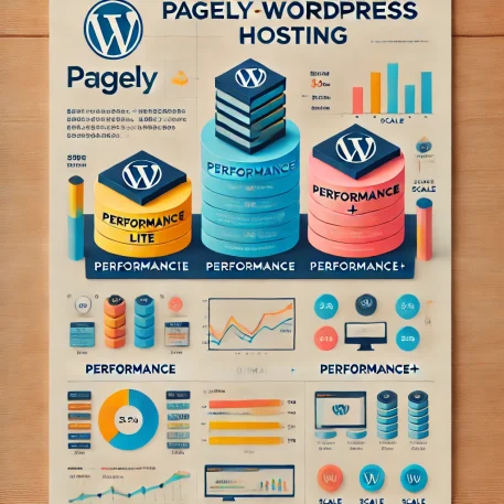 このインフォグラフィックは、PagelyのWordPressホスティングプランの主要な特徴と価格を比較し、異なるプランのリソース構成を視覚的に示しています。