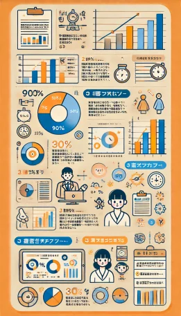 このインフォグラフィックはセルフイメージの書き換えの限界に関する調査結果を示し、若者の自己評価、SNS影響、効果的な自己改善法を分かりやすく視覚化したものです。