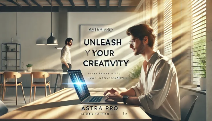 この画像は、Astra Proの使い方に関するブログに適した、クリエイティビティの解放を象徴するデザインのインスピレーションが得られるシーンを示しています。