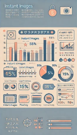 **このインフォグラフィックはInstant Imagesプラグインの利点を説明し、時間短縮、使いやすさ、著作権フリーの安心感を視覚的に示しています。**