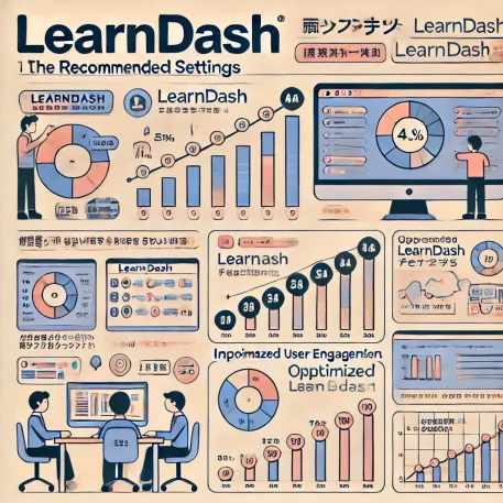 このインフォグラフィックは、LearnDashの基本設定と活用方法に関する情報を提供し、ユーザーの効果的な活用に役立ちます。