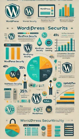 このインフォグラフィックは、初心者向けのWordPress基本設定とセキュリティ対策を簡潔にまとめ、視覚的に理解しやすく作成しました。